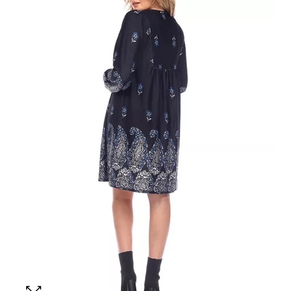 NWT White Mark Apolline Long Sleeve Bohemian Embroidered Sweater Dress Sz 2X - Picture 8 of 13